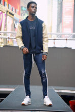 Load image into Gallery viewer, NYFW blue joggers runway